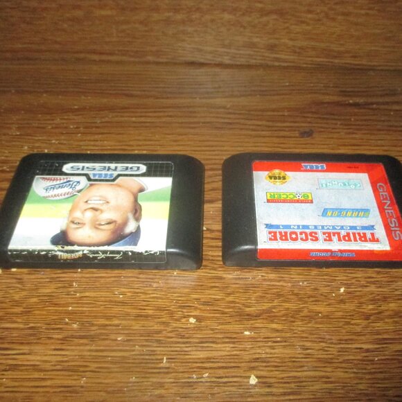 Triple Score 3-in-1, and 2 Baseball Games (Sega Genesis, 1990s) - Picture 2 of 8